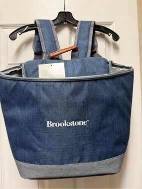 Brookstone Blue and Gray Convertible Backpack Tote